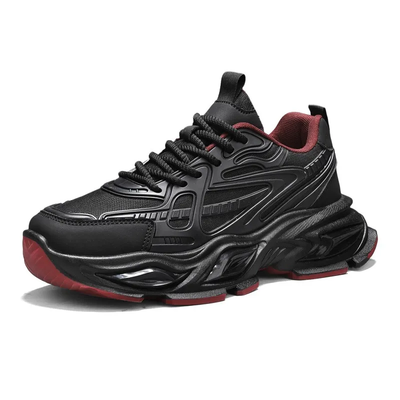 Men's Fashion Chunky Dad Sneakers Spring – Breathable Lightweight Running Sports Casual Shoes, Trendy Thick Sole Platform Footwear